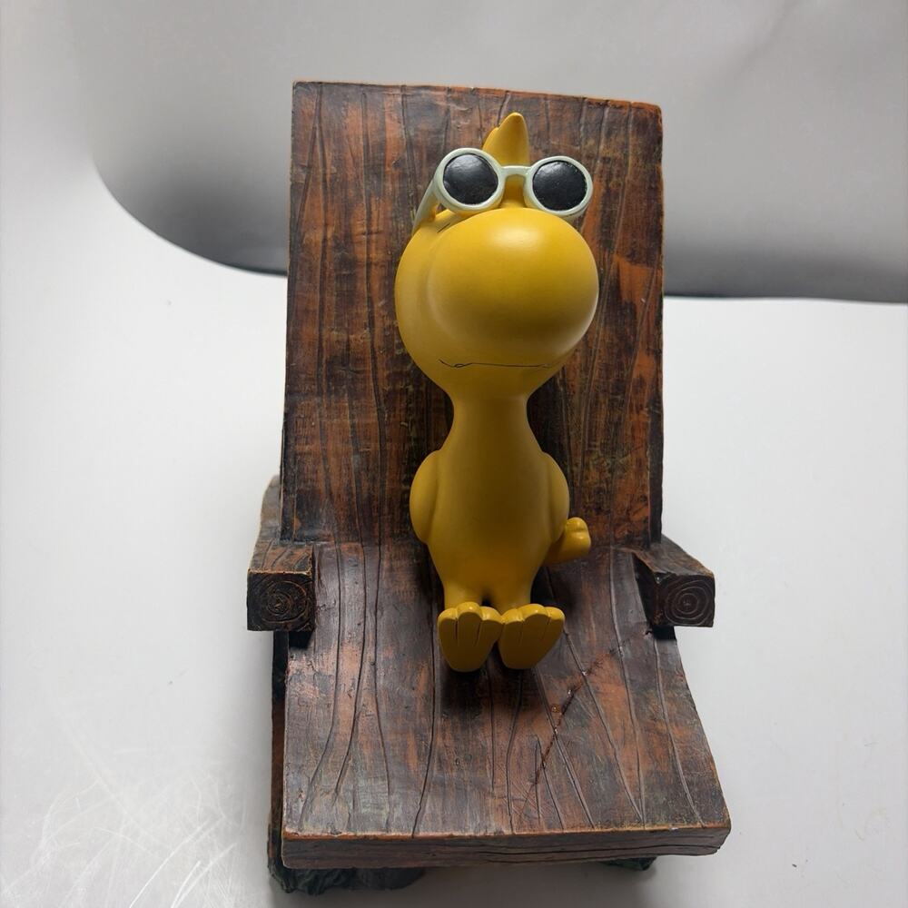 Rare Vintage Peanuts Garden Collection WOODSTOCK In Lawn Chair Sunbathing